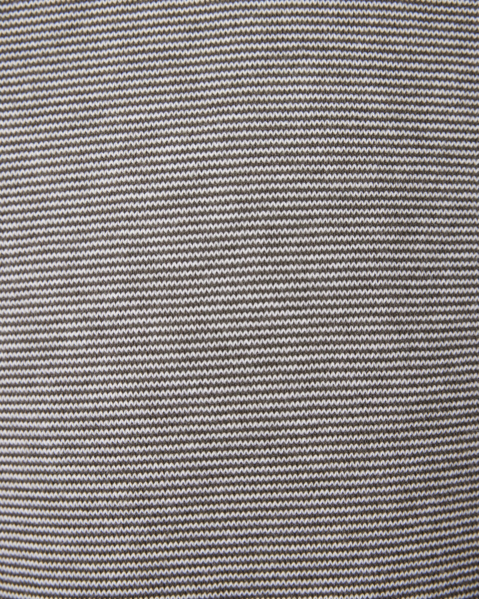 Striped Button-up Collar Polo, Khaki, hi-res